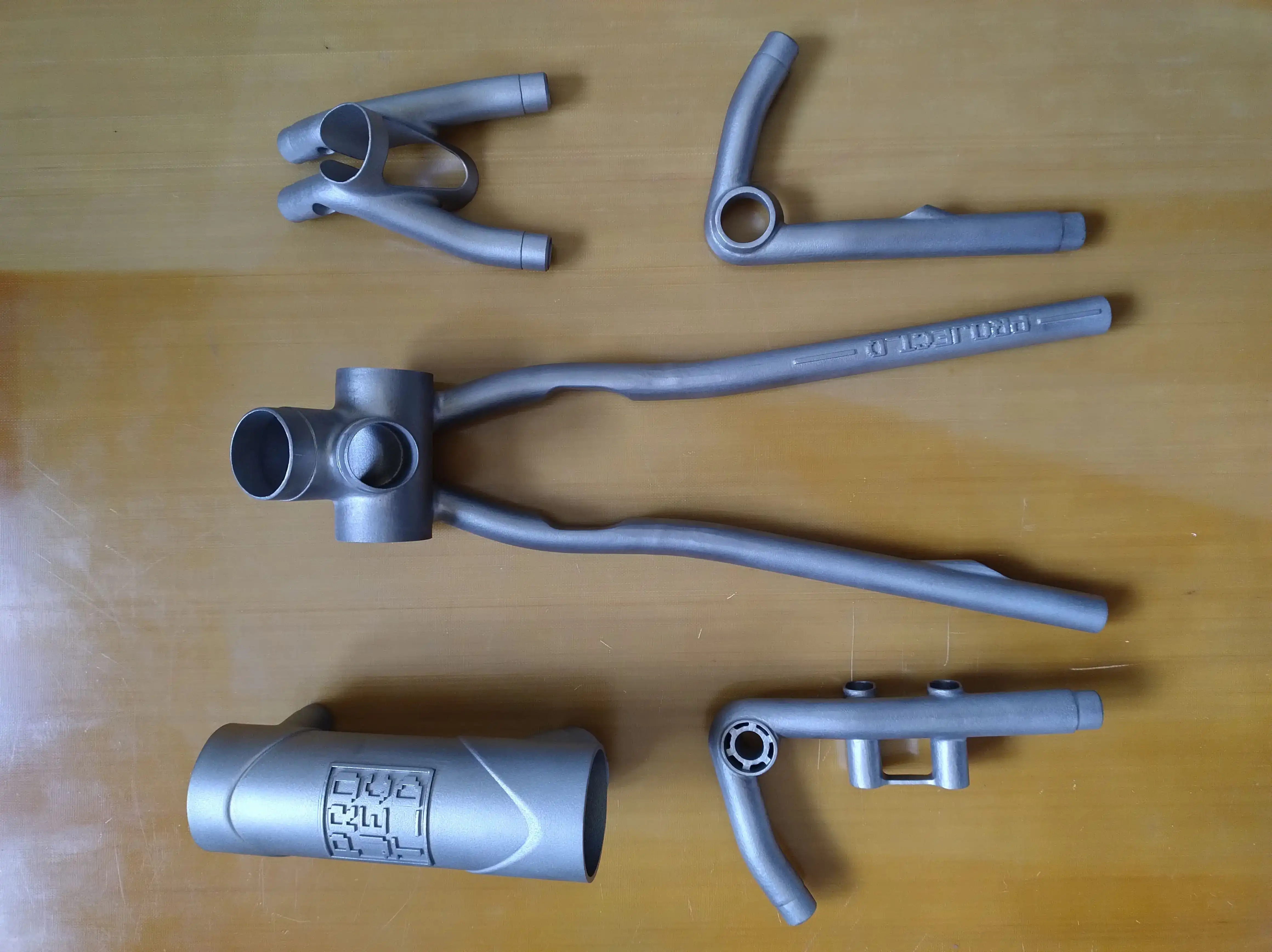3D-printed titanium bike frame lugs for the Project_D prototype gravel frame