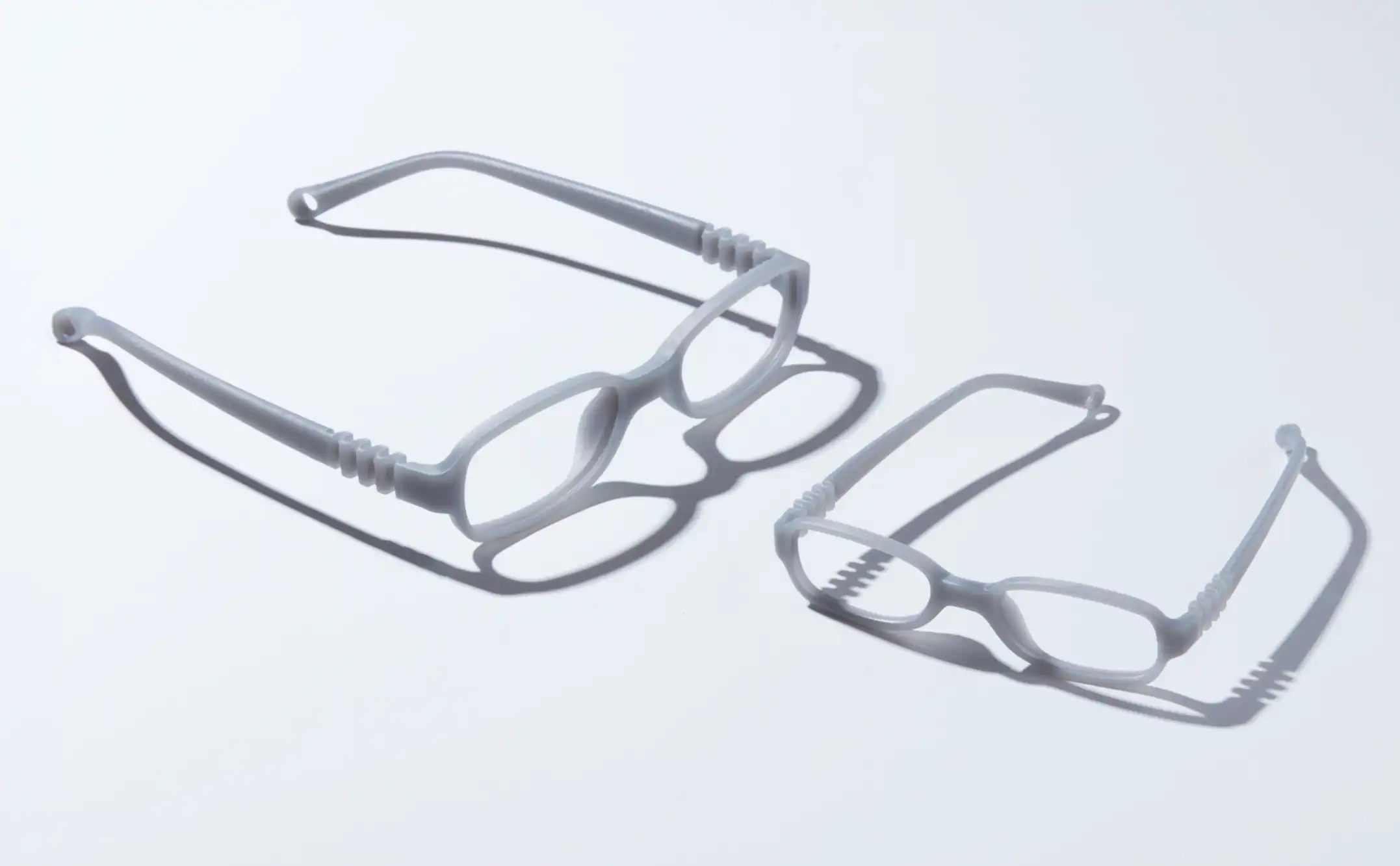 Formlabs Tough 1500 eyewear frame demonstrating flexibility and resilience