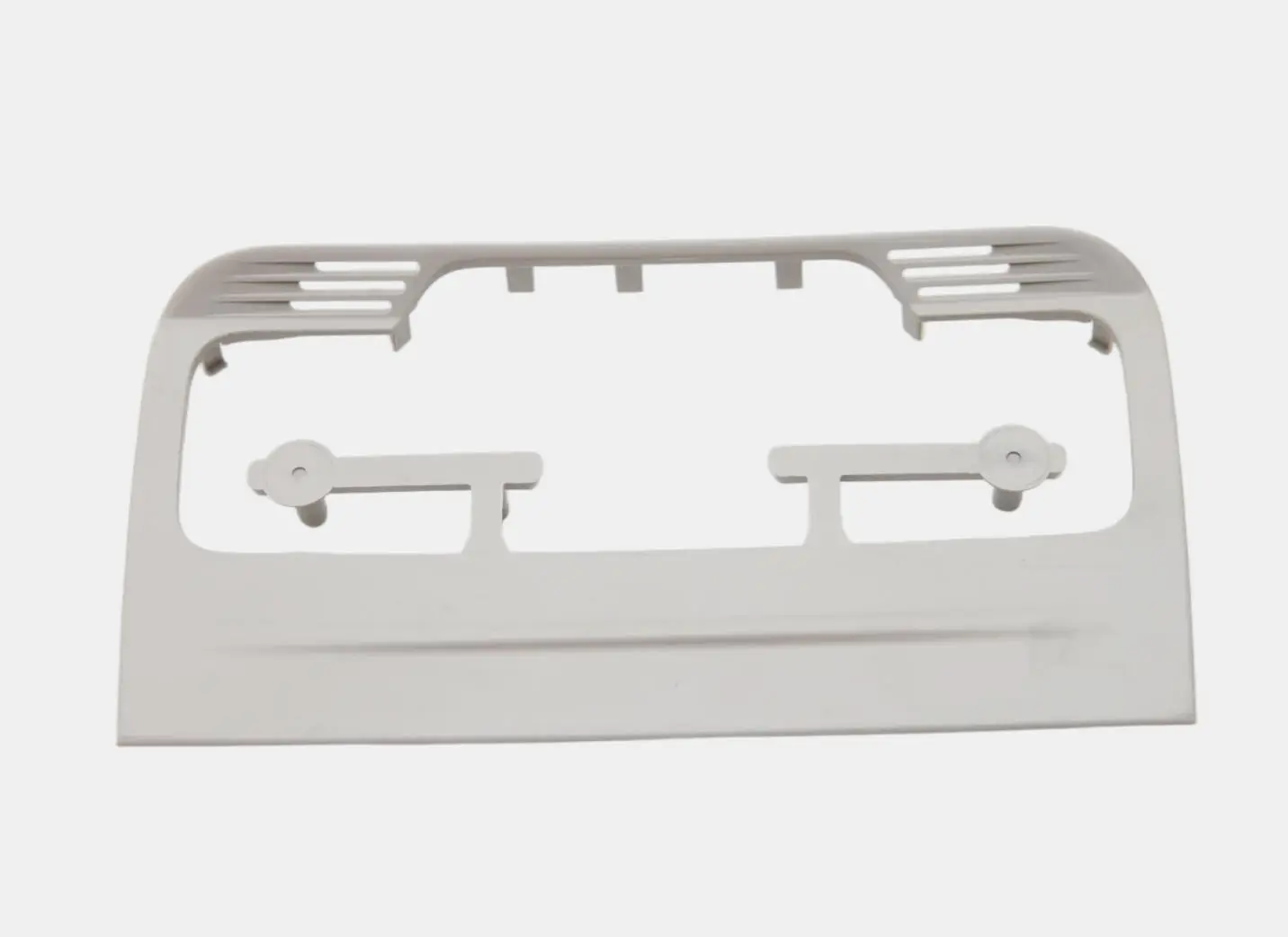 Injection molded consumer electronics casing with vents and mounting features