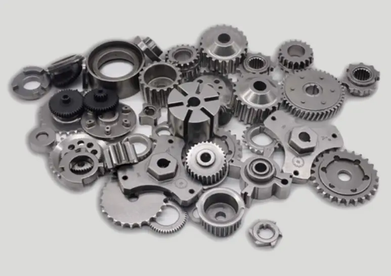 CNC machined metal gears and mechanical components in various shapes and sizes
